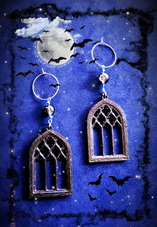 Pendientes arcos negros góticos Vampire Lolita Bloodborne Dark Souls Elden Ring